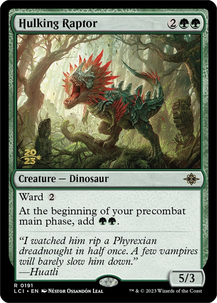 Hulking Raptor [The Lost Caverns of Ixalan Prerelease Cards] MTG Single Magic: The Gathering  | Multizone: Comics And Games
