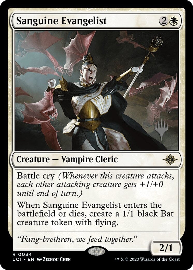 Sanguine Evangelist (Promo Pack) [The Lost Caverns of Ixalan Promos] MTG Single Magic: The Gathering  | Multizone: Comics And Games