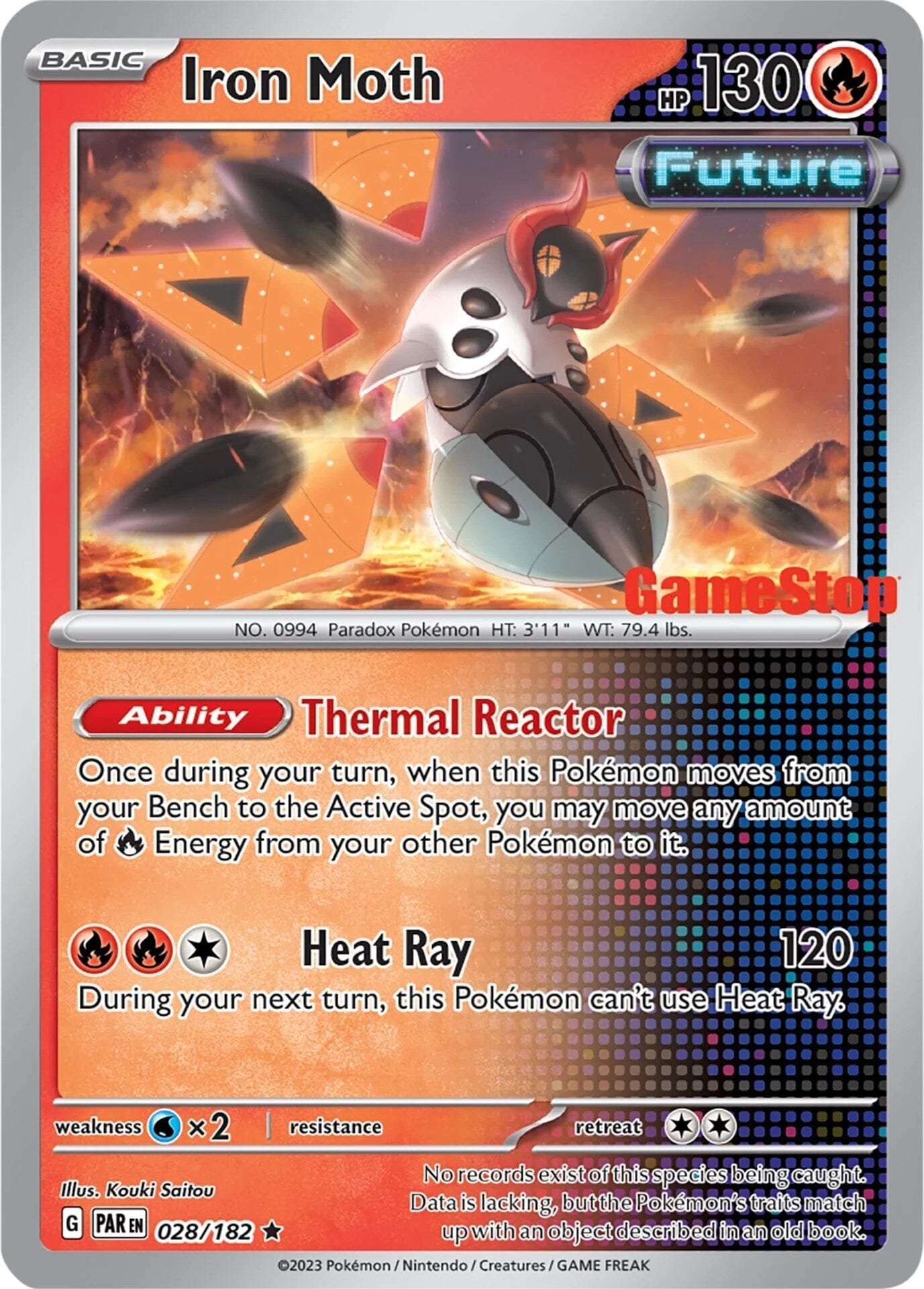 Iron Moth (028/182) (GameStop Promo) [Miscellaneous Cards] Pokemon Single Pokémon  | Multizone: Comics And Games