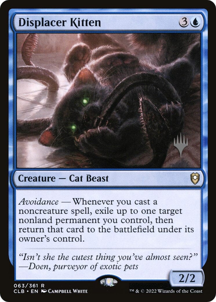Displacer Kitten (Promo Pack) [Commander Legends: Battle for Baldur's Gate Promos] MTG Single Magic: The Gathering  | Multizone: Comics And Games