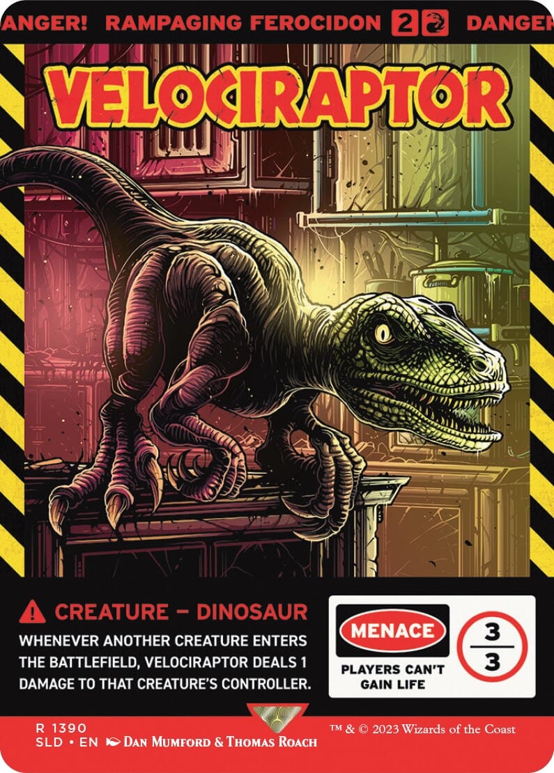 Velociraptor - Rampaging Ferocidon [Secret Lair Drop Series] MTG Single Magic: The Gathering  | Multizone: Comics And Games