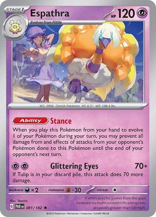 Espathra (081/182) (Build & Battle Box) [Scarlet & Violet: Paradox Rift] Pokemon Single Pokémon  | Multizone: Comics And Games