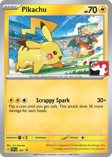 Pikachu (101) (Play Pokemon Promo) [League & Championship Cards] Pokemon Single Pokémon  | Multizone: Comics And Games