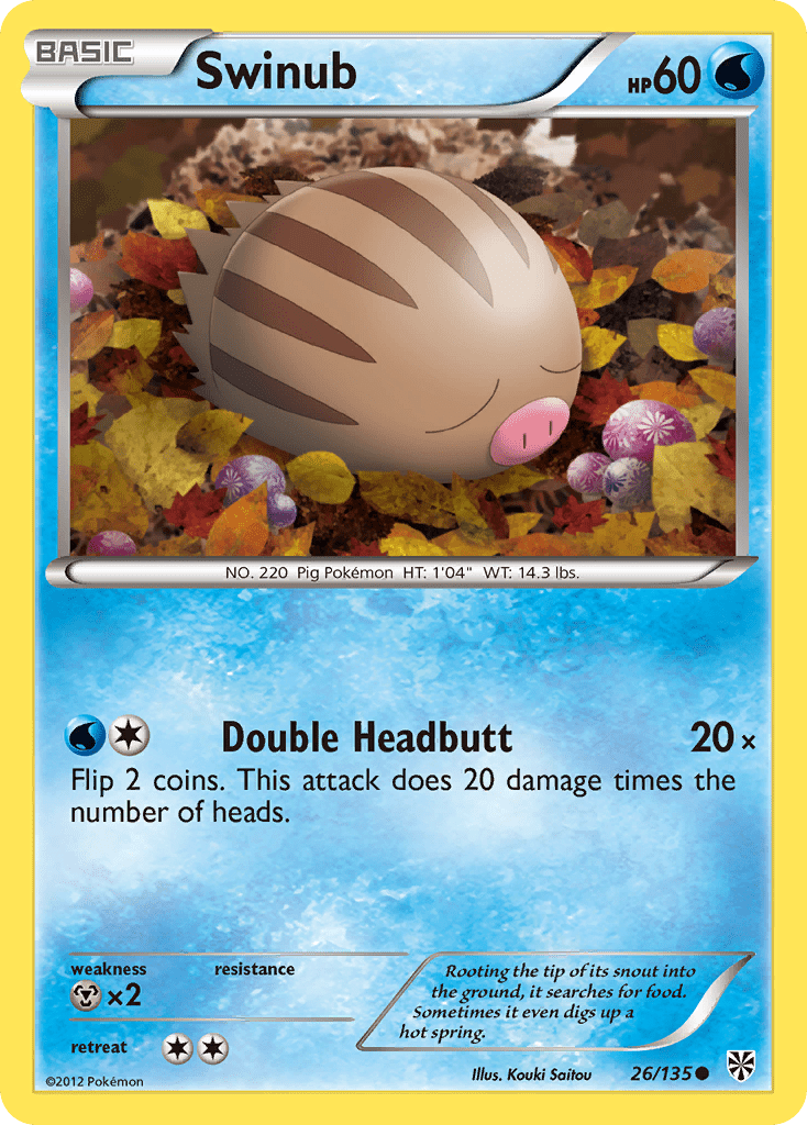 Swinub (26/135) [Black & White: Plasma Storm] Pokemon Single Pokémon  | Multizone: Comics And Games