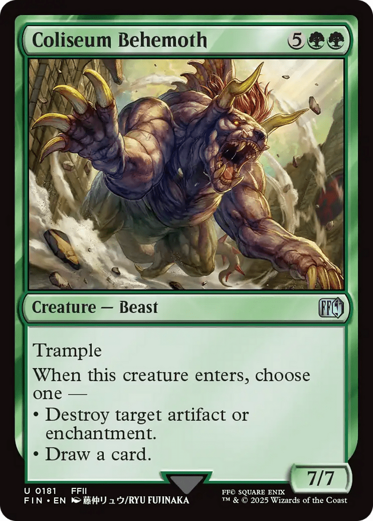 Coliseum Behemoth [FINAL FANTASY] MTG Single Magic: The Gathering  | Multizone: Comics And Games
