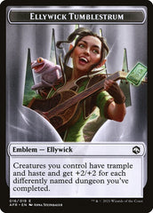 Treasure // Ellywick Tumblestrum Emblem Double-Sided Token [Dungeons & Dragons: Adventures in the Forgotten Realms Tokens] MTG Single Magic: The Gathering  | Multizone: Comics And Games