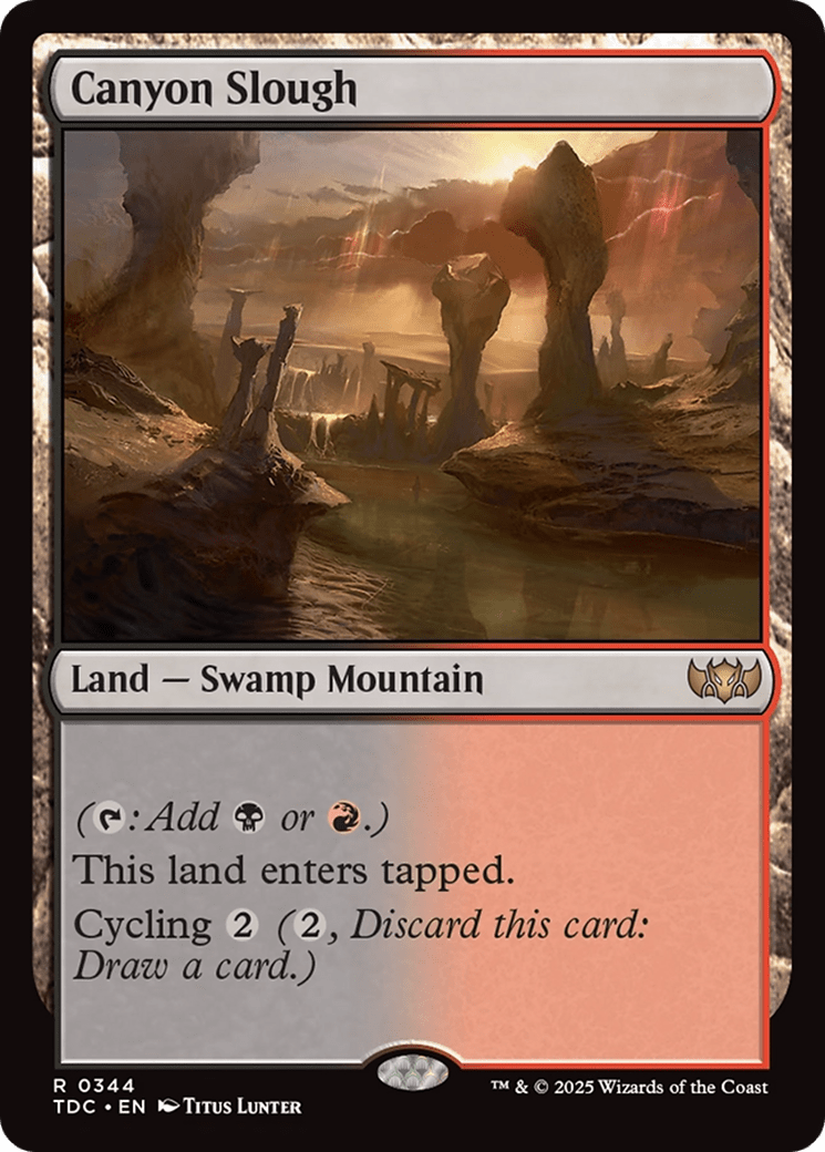 Canyon Slough [Tarkir: Dragonstorm Commander] MTG Single Magic: The Gathering  | Multizone: Comics And Games