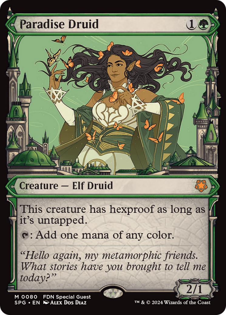 Paradise Druid (Showcase) [Foundations Special Guests] MTG Single Magic: The Gathering  | Multizone: Comics And Games