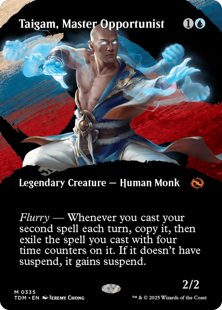 Taigam, Master Opportunist (Borderless) [Tarkir: Dragonstorm] MTG Single Magic: The Gathering  | Multizone: Comics And Games