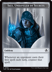 Human Wizard // Emblem - Jace, Unraveler of Secrets Double-Sided Token [Innistrad Remastered Tokens] MTG Single Magic: The Gathering  | Multizone: Comics And Games