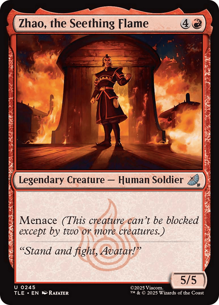 Zhao, the Seething Flame [Avatar: The Last Airbender: Eternal-Legal] MTG Single Magic: The Gathering  | Multizone: Comics And Games
