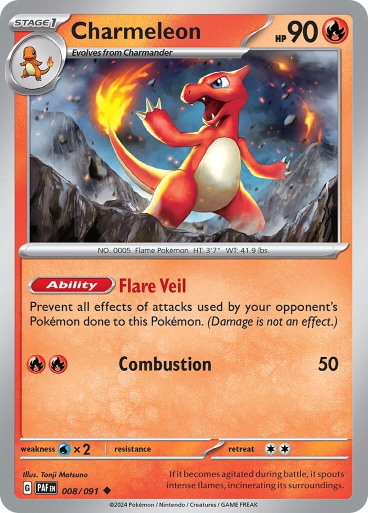 Charmeleon (008/091) [Scarlet & Violet: Paldean Fates] Pokemon Single Pokémon  | Multizone: Comics And Games