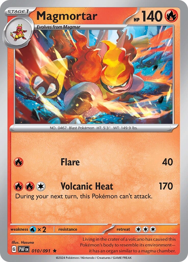 Magmortar (010/091) [Scarlet & Violet: Paldean Fates] Pokemon Single Pokémon  | Multizone: Comics And Games