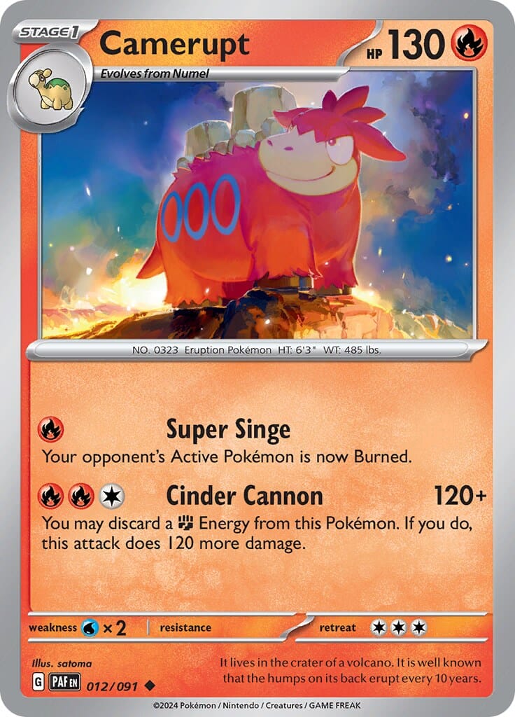 Camerupt (012/091) [Scarlet & Violet: Paldean Fates] Pokemon Single Pokémon  | Multizone: Comics And Games