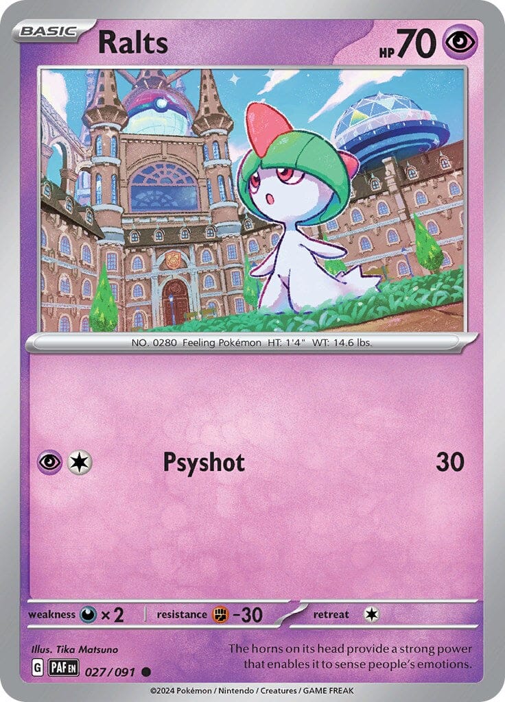 Ralts (027/091) [Scarlet & Violet: Paldean Fates] Pokemon Single Pokémon  | Multizone: Comics And Games
