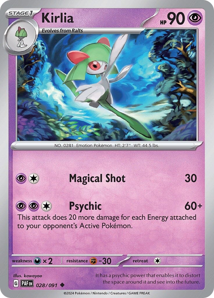 Kirlia (028/091) [Scarlet & Violet: Paldean Fates] Pokemon Single Pokémon  | Multizone: Comics And Games