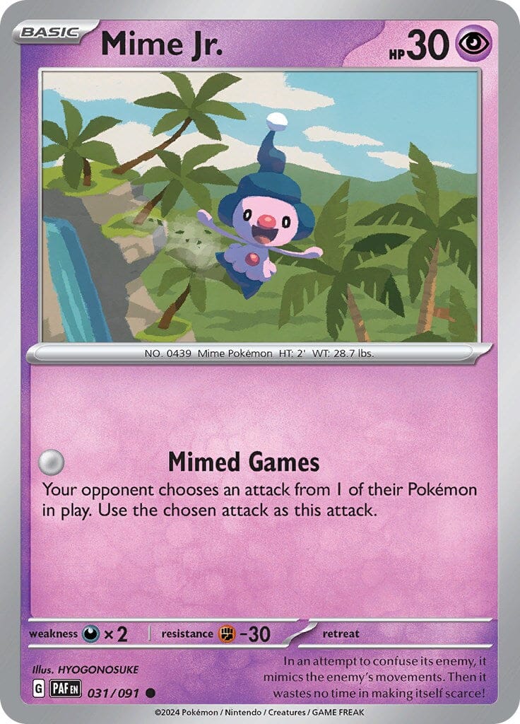 Mime Jr. (031/091) [Scarlet & Violet: Paldean Fates] Pokemon Single Pokémon  | Multizone: Comics And Games