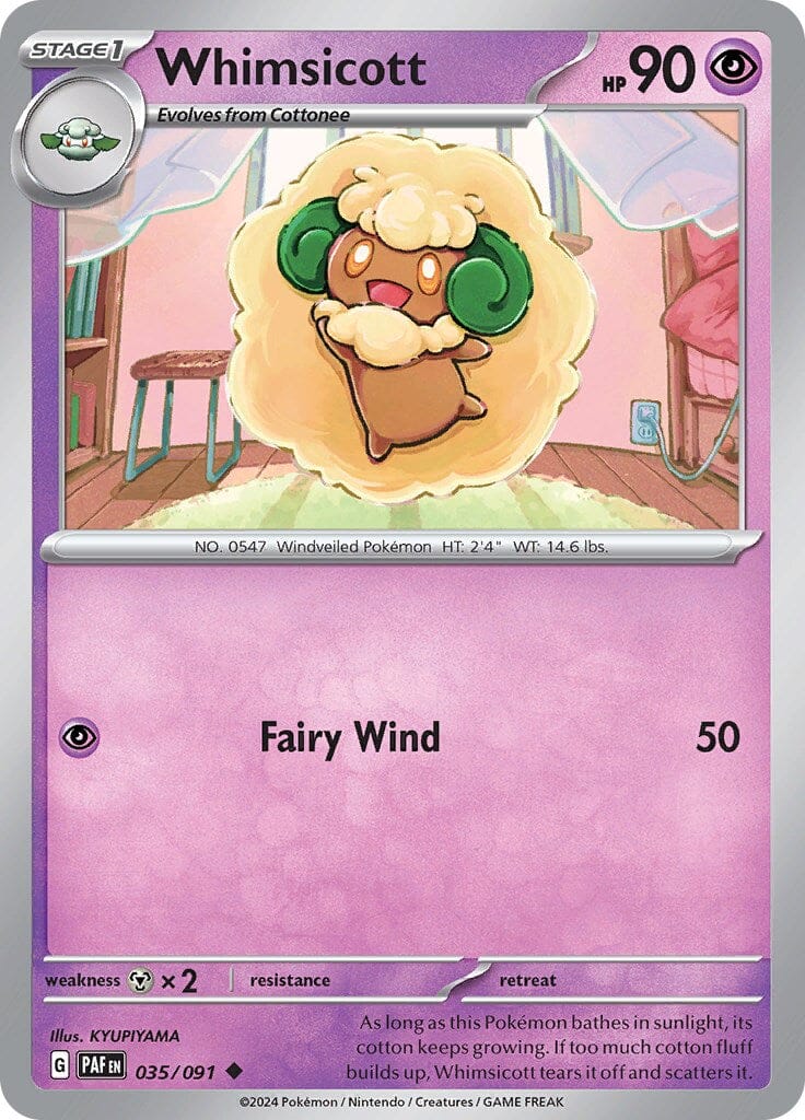 Whimsicott (035/091) [Scarlet & Violet: Paldean Fates] Pokemon Single Pokémon  | Multizone: Comics And Games