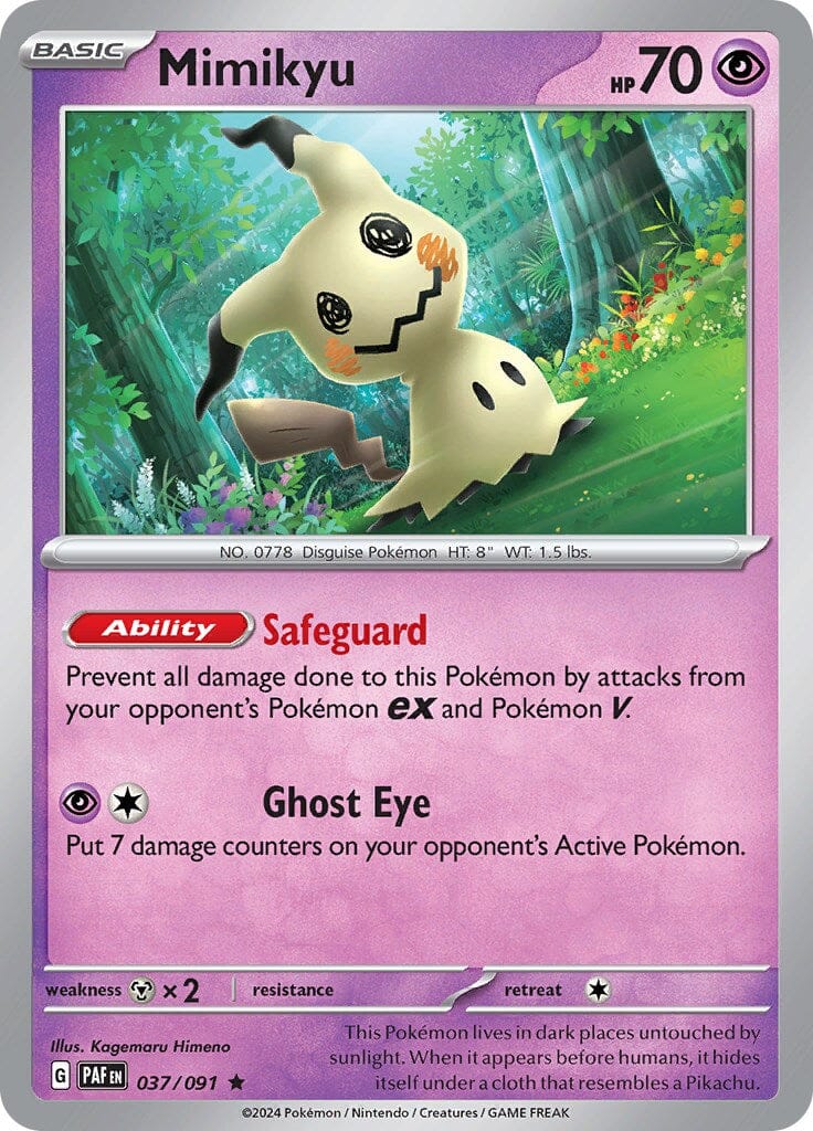 Mimikyu (037/091) [Scarlet & Violet: Paldean Fates] Pokemon Single Pokémon  | Multizone: Comics And Games