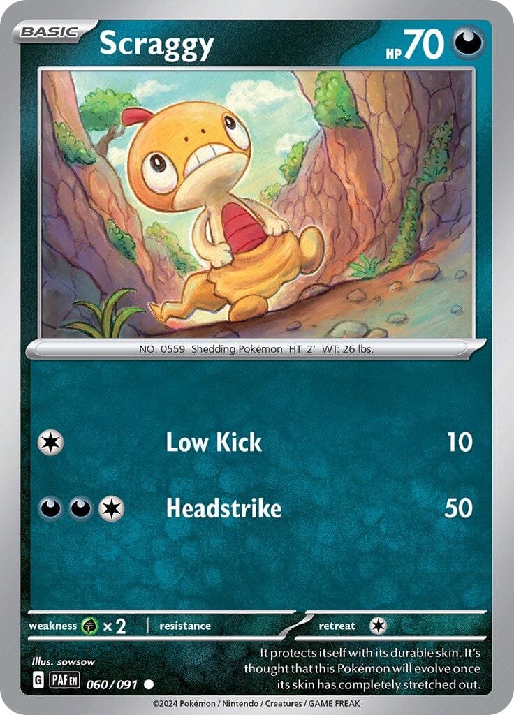 Scraggy (060/091) [Scarlet & Violet: Paldean Fates] Pokemon Single Pokémon  | Multizone: Comics And Games