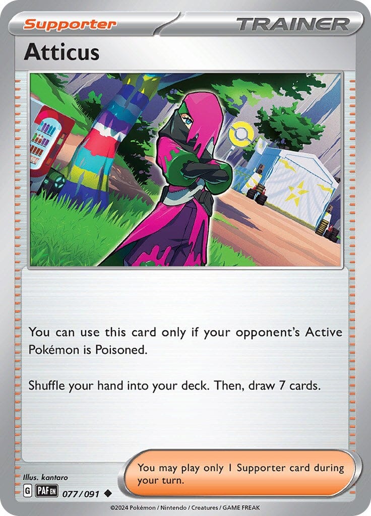 Atticus (077/091) [Scarlet & Violet: Paldean Fates] Pokemon Single Pokémon  | Multizone: Comics And Games