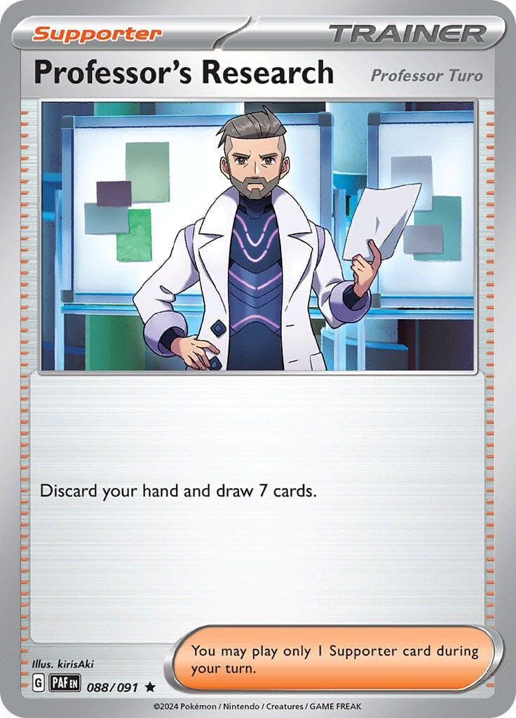 Professor's Research (088/091) [Scarlet & Violet: Paldean Fates] Pokemon Single Pokémon  | Multizone: Comics And Games