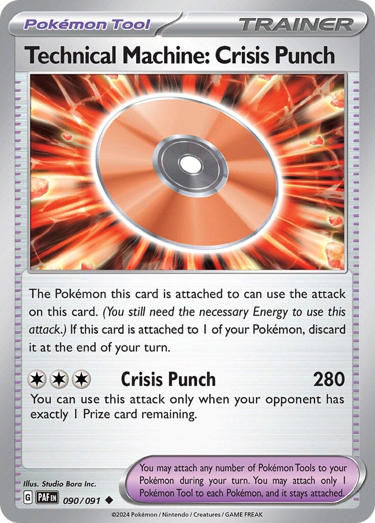 Technical Machine: Crisis Punch (090/091) [Scarlet & Violet: Paldean Fates] Pokemon Single Pokémon  | Multizone: Comics And Games