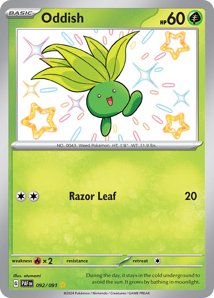 Oddish (092/091) [Scarlet & Violet: Paldean Fates] | Multizone: Comics And Games