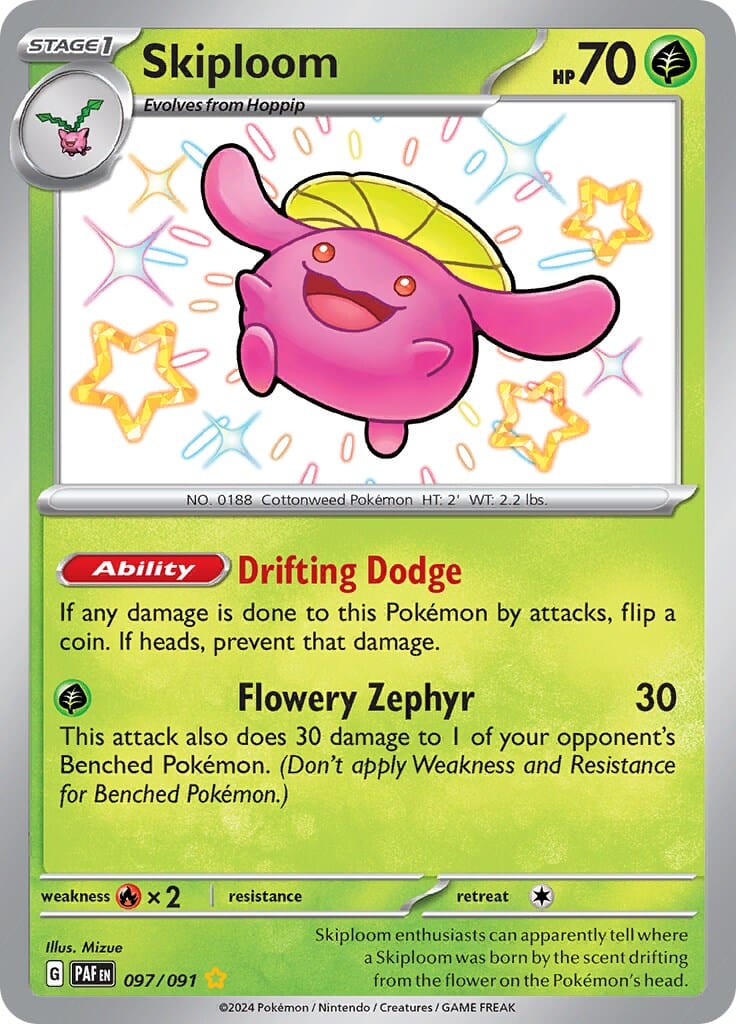 Skiploom (097/091) [Scarlet & Violet: Paldean Fates] Pokemon Single Pokémon  | Multizone: Comics And Games