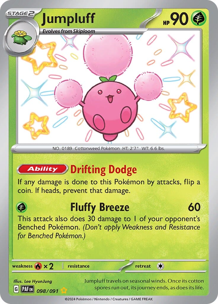 Jumpluff (098/091) [Scarlet & Violet: Paldean Fates] Pokemon Single Pokémon  | Multizone: Comics And Games