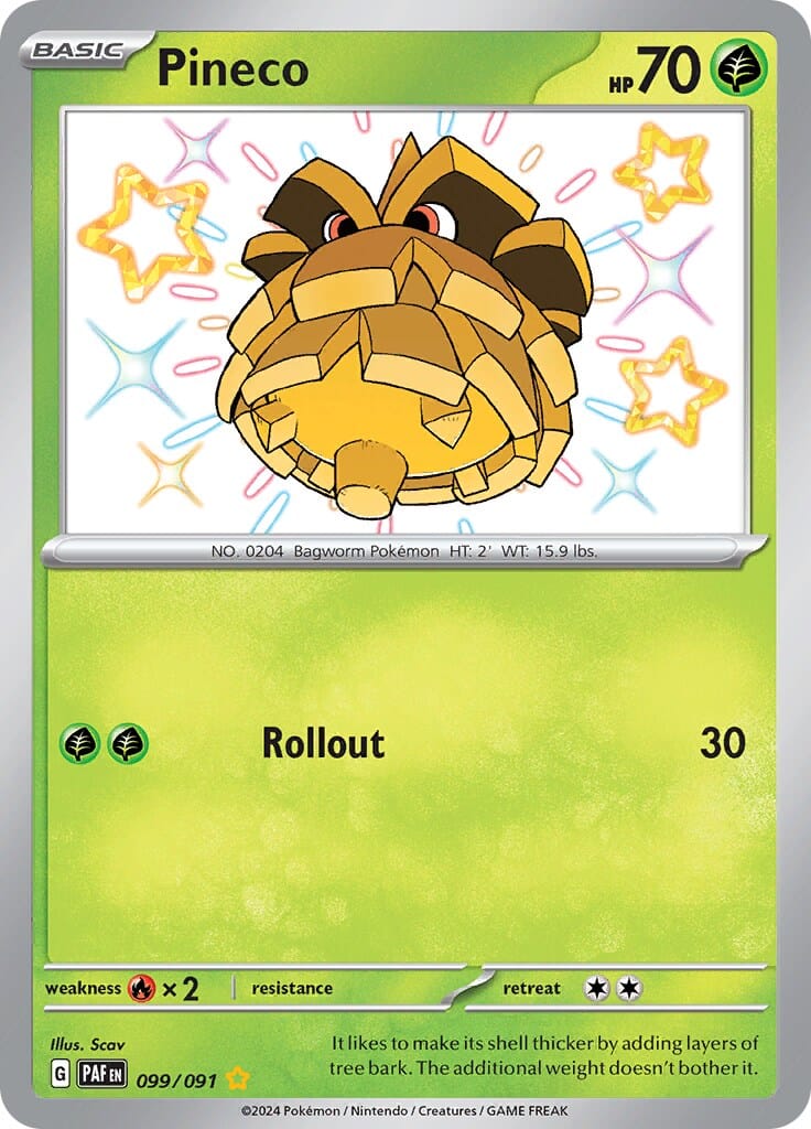 Pineco (099/091) [Scarlet & Violet: Paldean Fates] Pokemon Single Pokémon  | Multizone: Comics And Games