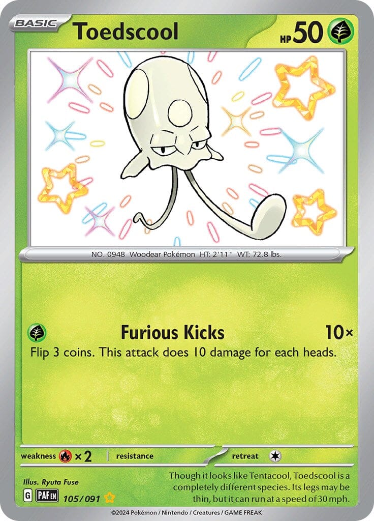 Toedscool (105/091) [Scarlet & Violet: Paldean Fates] Pokemon Single Pokémon  | Multizone: Comics And Games