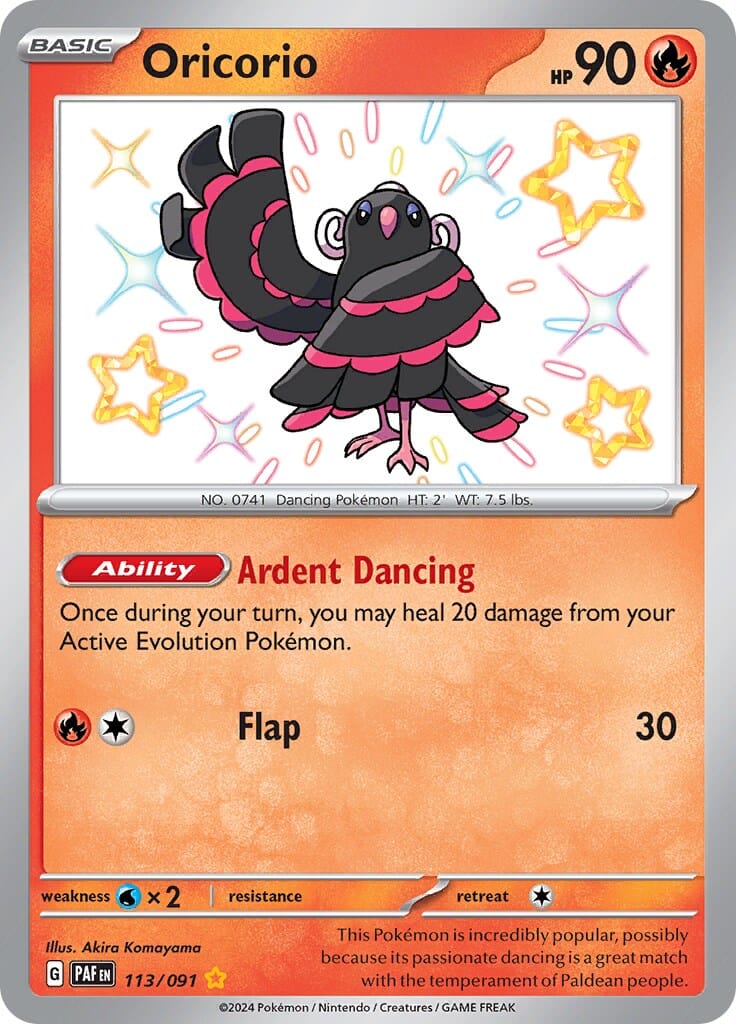Oricorio (113/091) [Scarlet & Violet: Paldean Fates] Pokemon Single Pokémon  | Multizone: Comics And Games