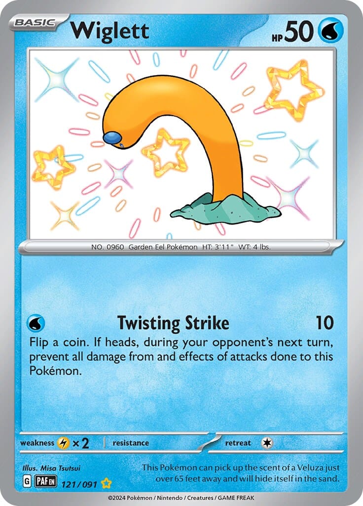 Wiglett (121/091) [Scarlet & Violet: Paldean Fates] Pokemon Single Pokémon  | Multizone: Comics And Games