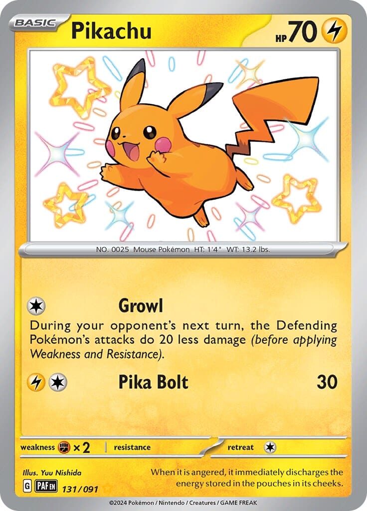 Pikachu (131/091) [Scarlet & Violet: Paldean Fates] Pokemon Single Pokémon  | Multizone: Comics And Games