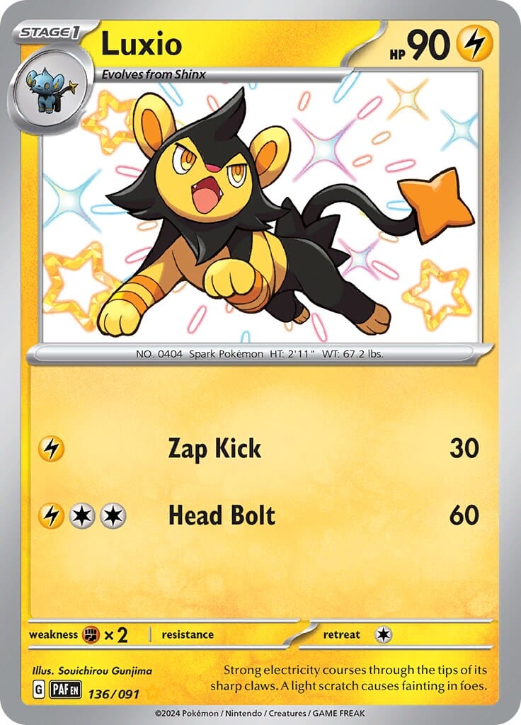 Luxio (136/091) [Scarlet & Violet: Paldean Fates] Pokemon Single Pokémon  | Multizone: Comics And Games
