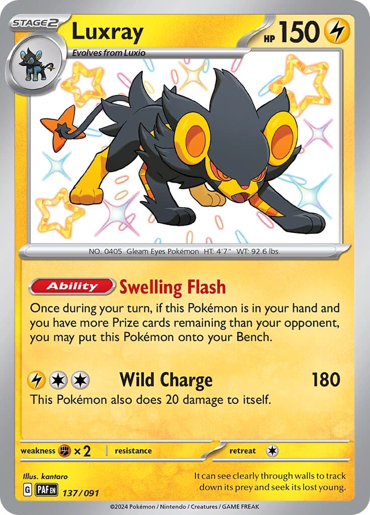 Luxray (137/091) [Scarlet & Violet: Paldean Fates] Pokemon Single Pokémon  | Multizone: Comics And Games