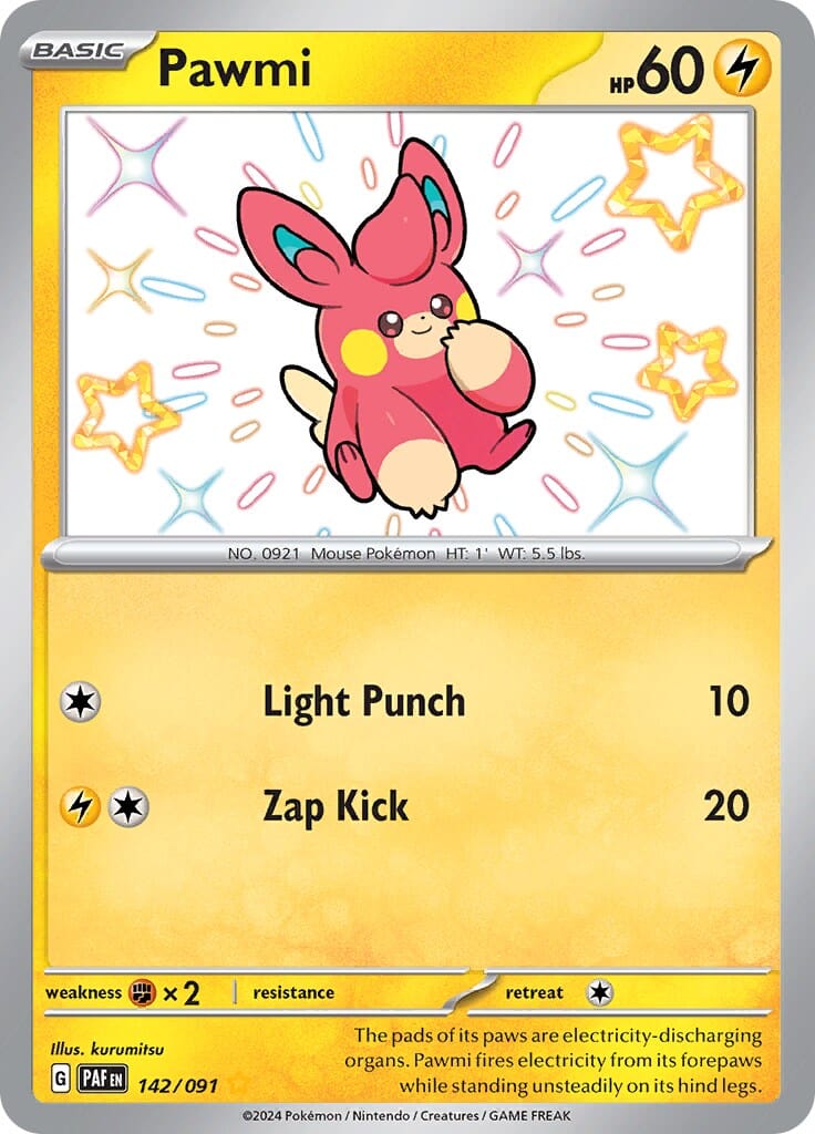 Pawmi (142/091) [Scarlet & Violet: Paldean Fates] Pokemon Single Pokémon  | Multizone: Comics And Games