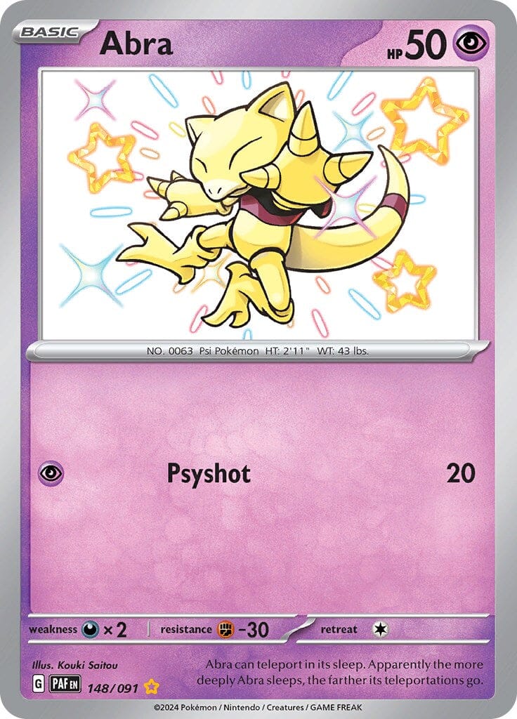 Abra (148/091) [Scarlet & Violet: Paldean Fates] Pokemon Single Pokémon  | Multizone: Comics And Games