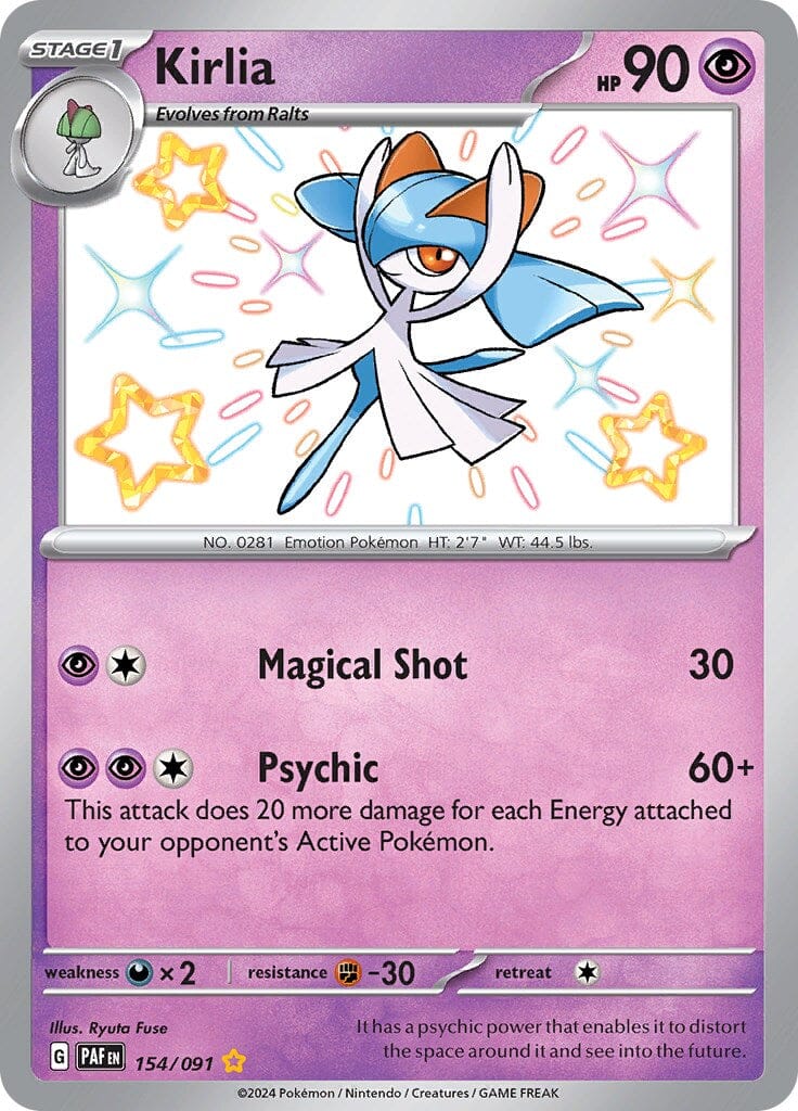 Kirlia (154/091) [Scarlet & Violet: Paldean Fates] Pokemon Single Pokémon  | Multizone: Comics And Games
