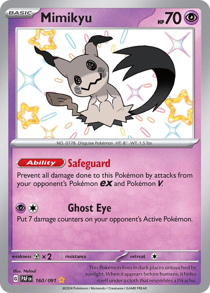 Mimikyu -160/091 [Scarlet & Violet: Paldean Fates] Pokemon Single Pokémon  | Multizone: Comics And Games