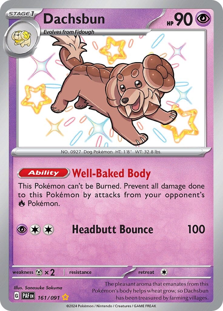 Dachsbun (161/091) [Scarlet & Violet: Paldean Fates] Pokemon Single Pokémon  | Multizone: Comics And Games