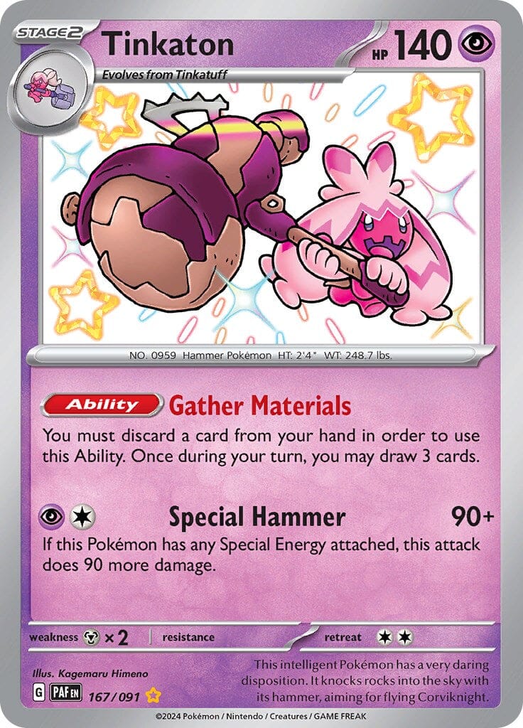 Tinkaton (167/091) [Scarlet & Violet: Paldean Fates] Pokemon Single Pokémon  | Multizone: Comics And Games