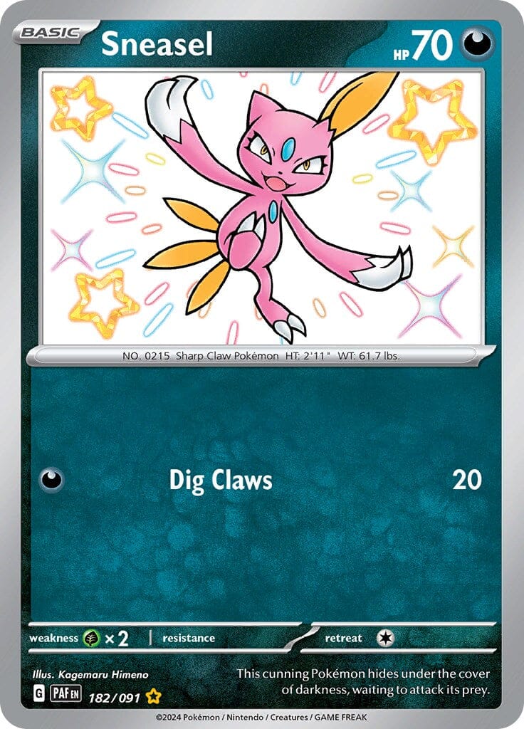 Sneasel (182/091) [Scarlet & Violet: Paldean Fates] Pokemon Single Pokémon  | Multizone: Comics And Games
