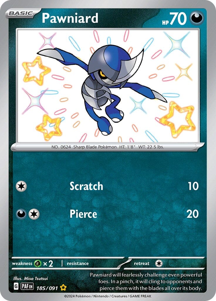 Pawniard (185/091) [Scarlet & Violet: Paldean Fates] Pokemon Single Pokémon  | Multizone: Comics And Games