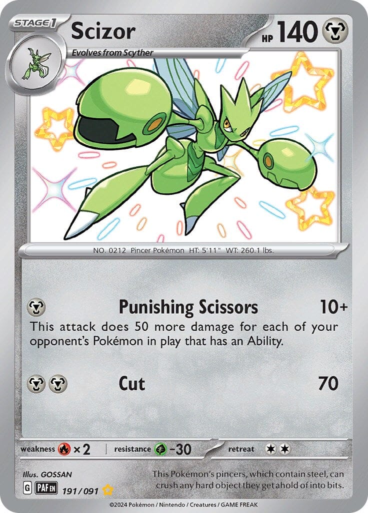 Scizor (191/091) [Scarlet & Violet: Paldean Fates] Pokemon Single Pokémon  | Multizone: Comics And Games