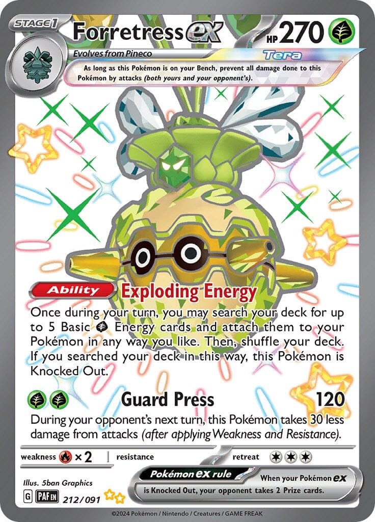 Forretress ex (212/091) [Scarlet & Violet: Paldean Fates] Pokemon Single Pokémon  | Multizone: Comics And Games