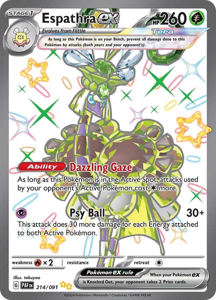 Espathra ex (214/091) [Scarlet & Violet: Paldean Fates] Pokemon Single Pokémon  | Multizone: Comics And Games