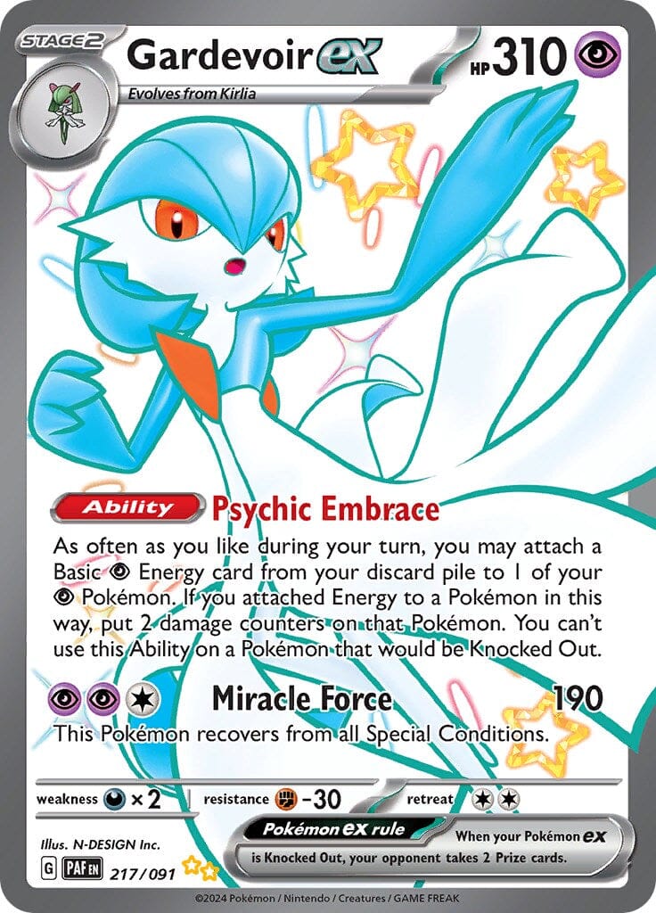 Gardevoir ex (217/091) [Scarlet & Violet: Paldean Fates] Pokemon Single Pokémon  | Multizone: Comics And Games