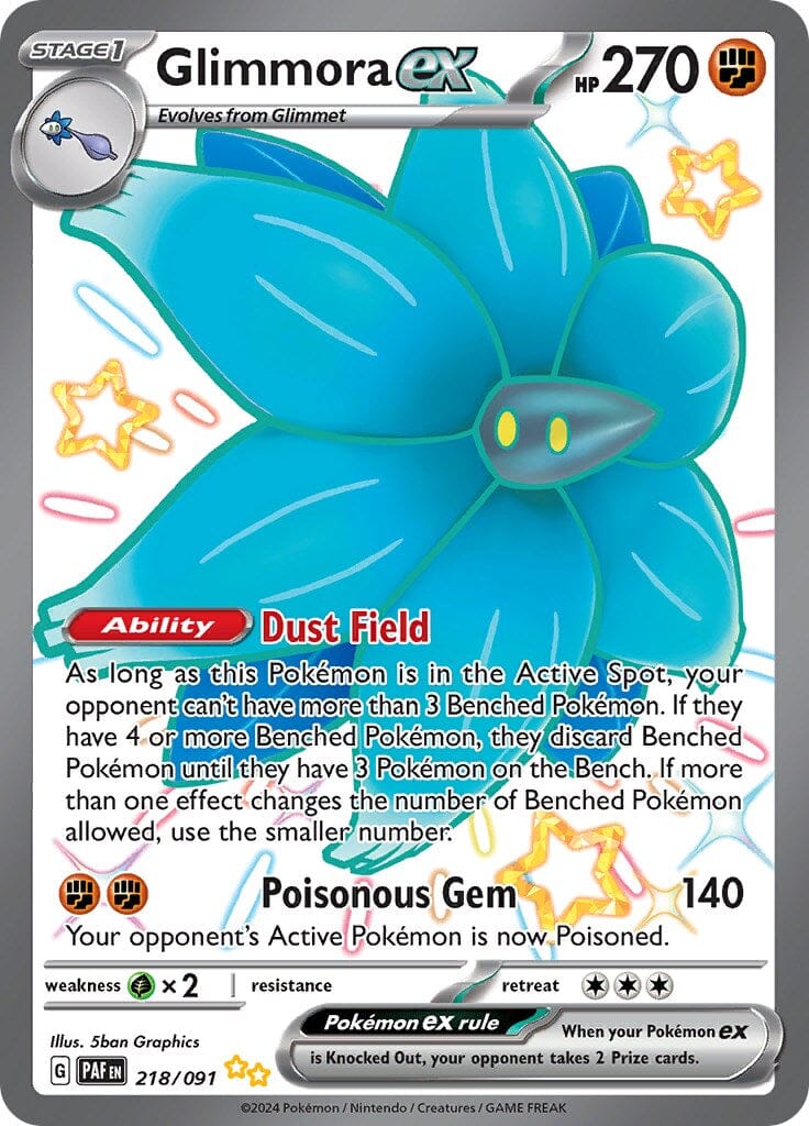 Glimmora ex (218/091) [Scarlet & Violet: Paldean Fates] Pokemon Single Pokémon  | Multizone: Comics And Games